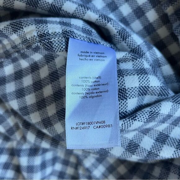 Onia Men’s Button Down Gingham Plaid Flannel Shirt Large - Picture 5 of 6